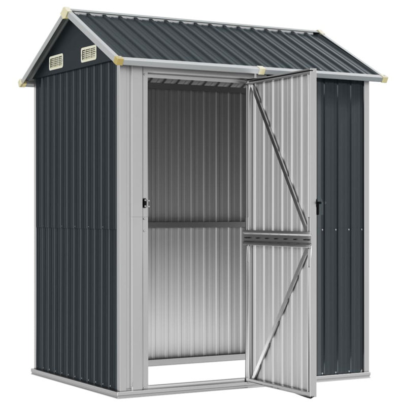 Garden Shed 192X152.5X237 Cm Galvanised Steel, Anthracite