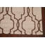Tapis beige / brun en laine touffeté à la main à motif géométrique-1064267962