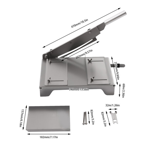 CNCEST Manual Bones and Frozen Meat Slicer Manual Slicer Machine