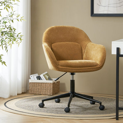 Leoh 37.5"Tall Modern Office Chair Curved Backrest with Height Adjustable and Metal Base