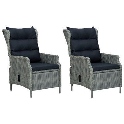 Ensemble de salle à manger de patio 9 pièces en rotin de polyester gris clair Red Barrel Studio®