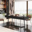 Bureau d'ordinateur noir moderne de 70,87 pouces avec pieds en métal en forme de Y pour étudier et travailler, conception spacieuse et élégante