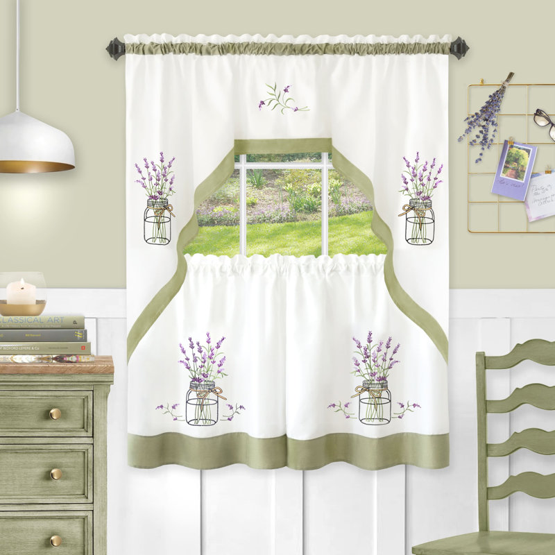 Devia Swag 58'' W Kitchen Curtain in, 58" W x 24" L