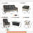 10- Person Rattan Outdoor Seating Group With Swivel Rockers and Fire Pit Table-1994947311