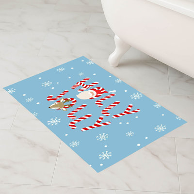 Holly Jolly Holiday Bath Mat