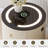 Modern Round Leather 3-Drawer Smart Nightstand with LED Light, Wireless Charging & Bluetooth Speakers