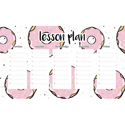 Magnetic Lesson Plan Pink Donuts