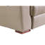 Fauteuil en cuir beige avec support lombaire - Fauteuil inclinable en bois dur séché au four beige, confort