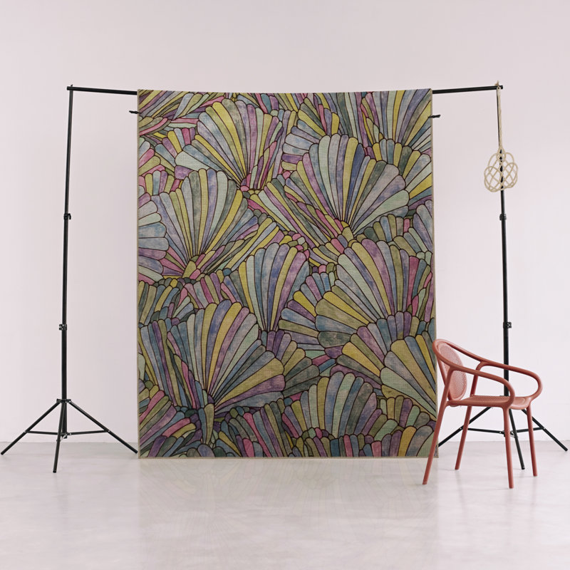 Mira Multi-Colored Mixed Shape Abstract Patterned Creative Modern Decorative Rug, Rectangle 3'3.37" x 4'11.06"