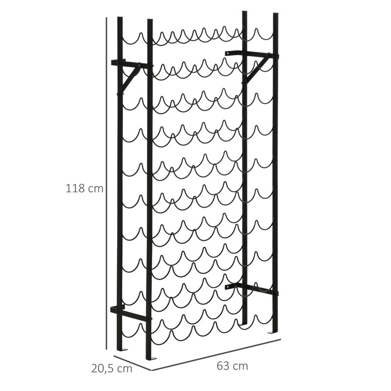 Myrtle Floor Wine Bottle Rack in Black