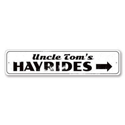 Hayrides Aluminum Sign