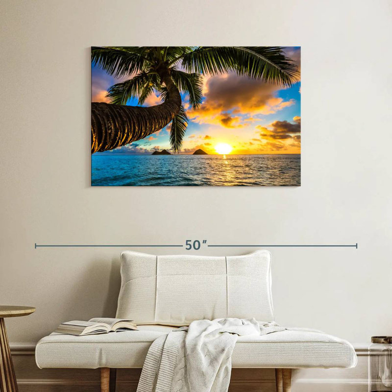 Plage Gillard Lanikai au coucher du soleil, H 26 po x l 39 po