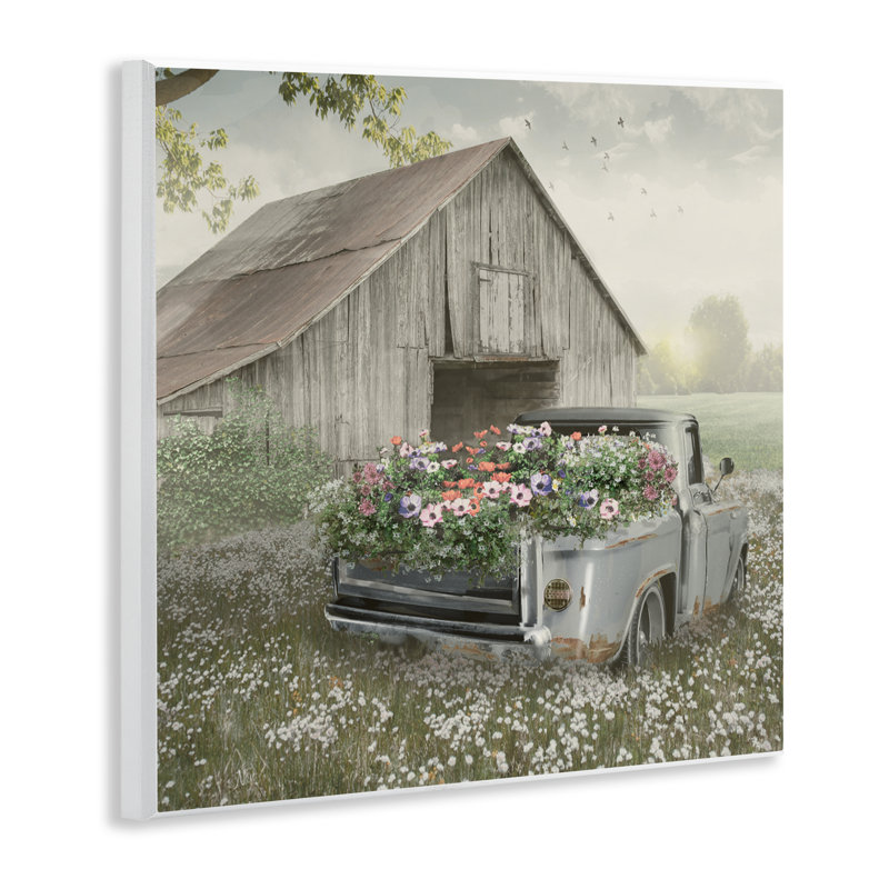 Plaque murale camion de fleurs Gathering, design par Nan