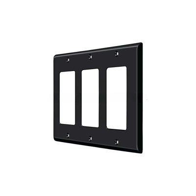 Deltana SWP4740U19 Switch Plate, Triple Rocker in Paint Black
