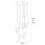 Luminaire suspendu cylindrique à 5 lumières Finbar
