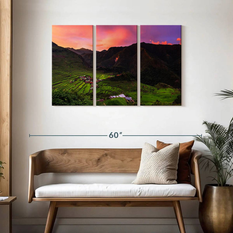 Alvord Batad Rice Terraces Sunset, 28" H x 45" W