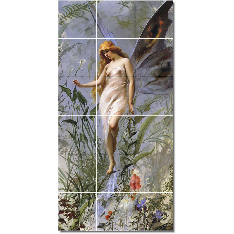Carreau de céramique décorative 36 po x 72 po 12 po x 12 po, Luis Riccardo Falero Mythology W22407