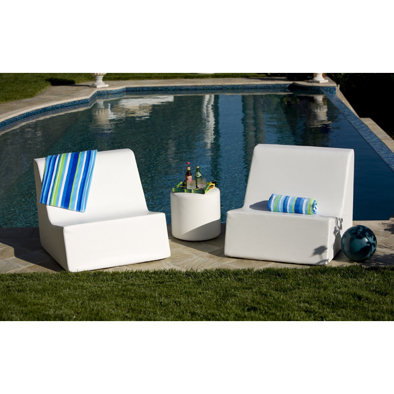 Check Outdoor 3 - Piece Conversation Set, Chill White