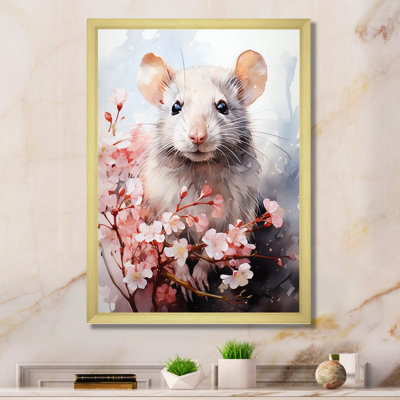 Rats Floral Portrait Blooms - Rongeur, art mural