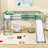Twin Wood Low Loft Bed With Slide And Ladder-528724299