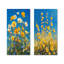 «Yellow Daylight Joy Wildflowers I» - Collection d'art mural floral 2 panneaux-2079655709-2079655680