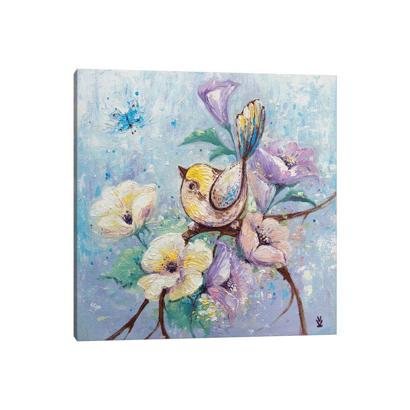 Tender Bird 1 Piece Painting on Canvas, 45.72 cm H x 45.72 cm W x 1.91 cm D, Wrapped Canvas