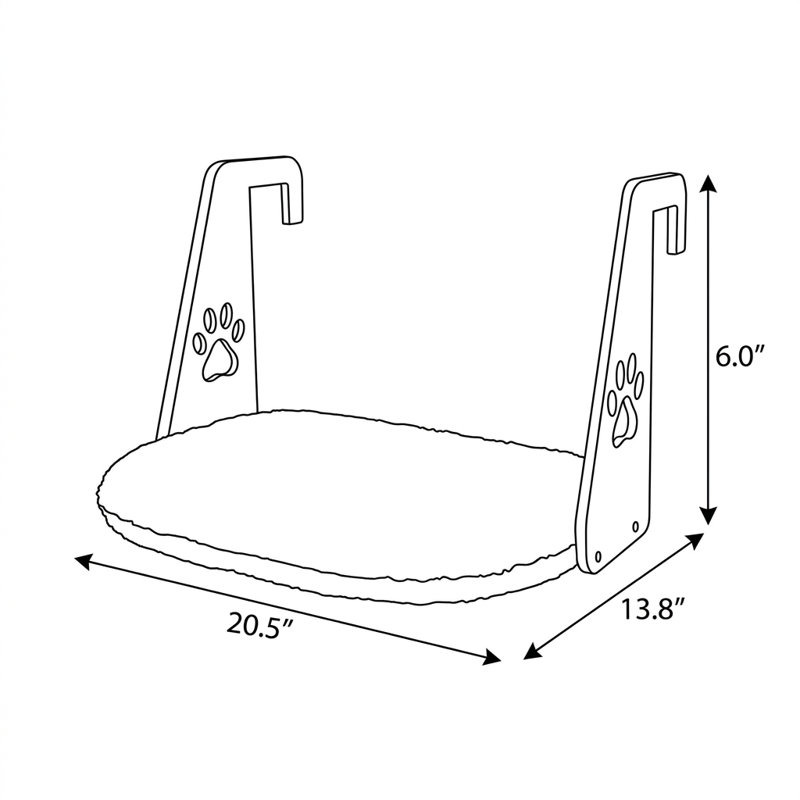 Plush Radiator-Hanging Cat Bed Hammock