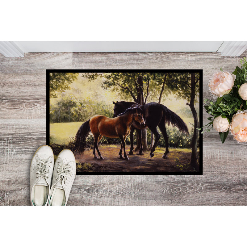 Tapis d’extérieur anti-dérapant à chevaux, Rectangle 2 pi x 3 pi