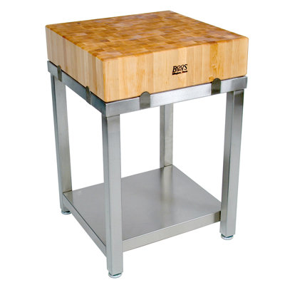 Cucina 24 " W Kitchen Cart with Solid Wood Top