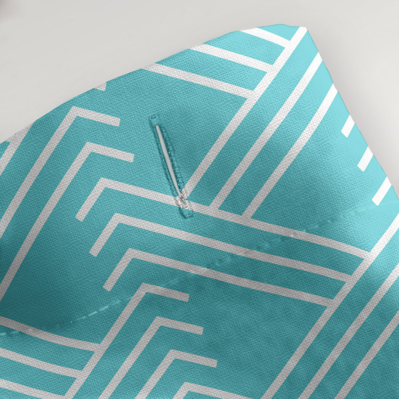 Rideau de douche simple Classic Zig Zag, Bleu ciel