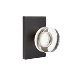 Double Dummy Modern Disc Crystal Knob with Modern Rectangular Rose