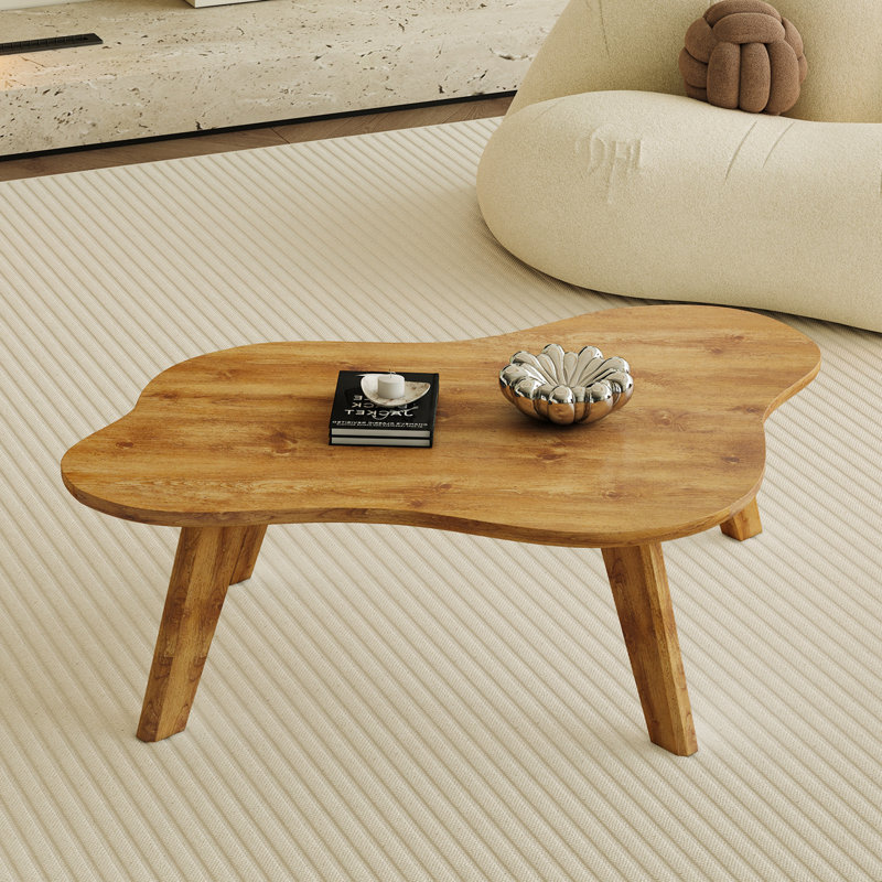 Modern minimalist imitation coffee table, 14" H x 47.2" L x 34.2" W, Brown