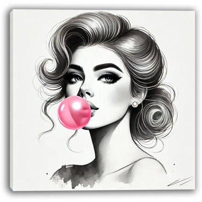 Timeless Glam Bubblegum Canvas Art