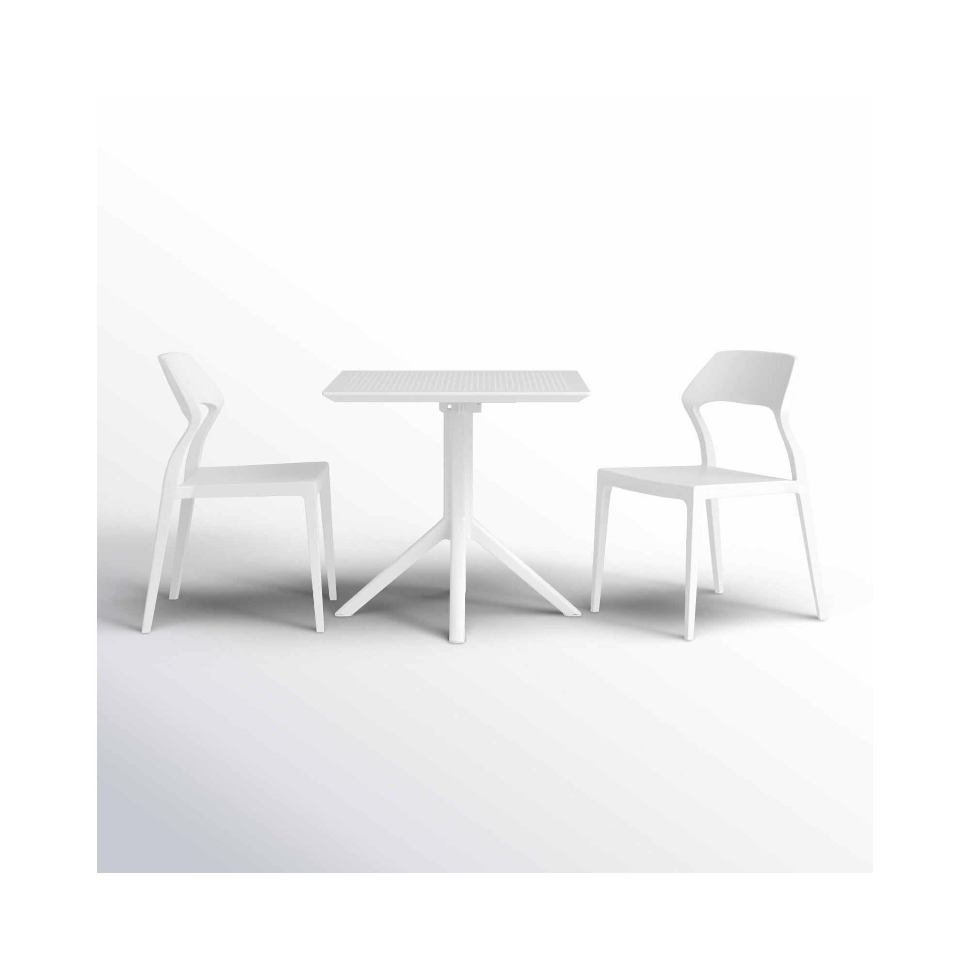 Farrah Square 2 - Person Bistro Set, White