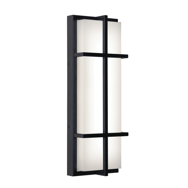August Black Aluminum LED Outdoor Wall Sconce - 20 Inches