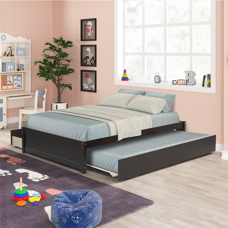 Keegin Full Solid Wood Platform Bed, Espresso
