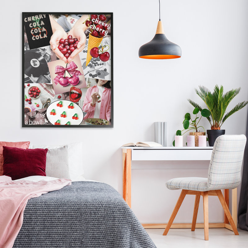 Giclée rétro encadrée, conception par Grotto Studios, Giclée encadrée noir minuit, H 30 po x l 24 po
