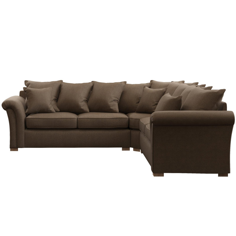 Castleacre Corner with two seats both sides, Scatter Back, Nutmeg Polyester