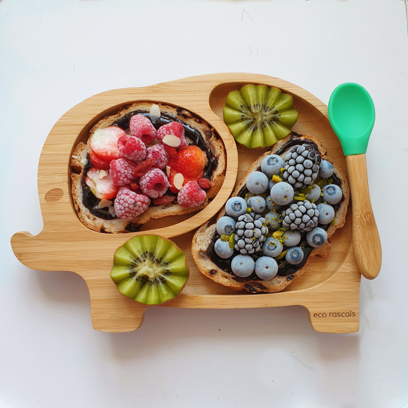 Bamboo Elephant Plate, Green