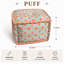 Pouf de sol cube à imprimé floral 20 x 20 x 14 pouces, fait main