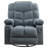 Oversized Massage Swivel Recliner Chair with Lumbar Heating for Living Room Rocker Recliner with Cup Holders and USB Charge Port, for Adult-603546955