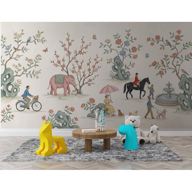 Papier peint fantaisiste éclectique Whimsical, 200 po x 120 po, Non tissé