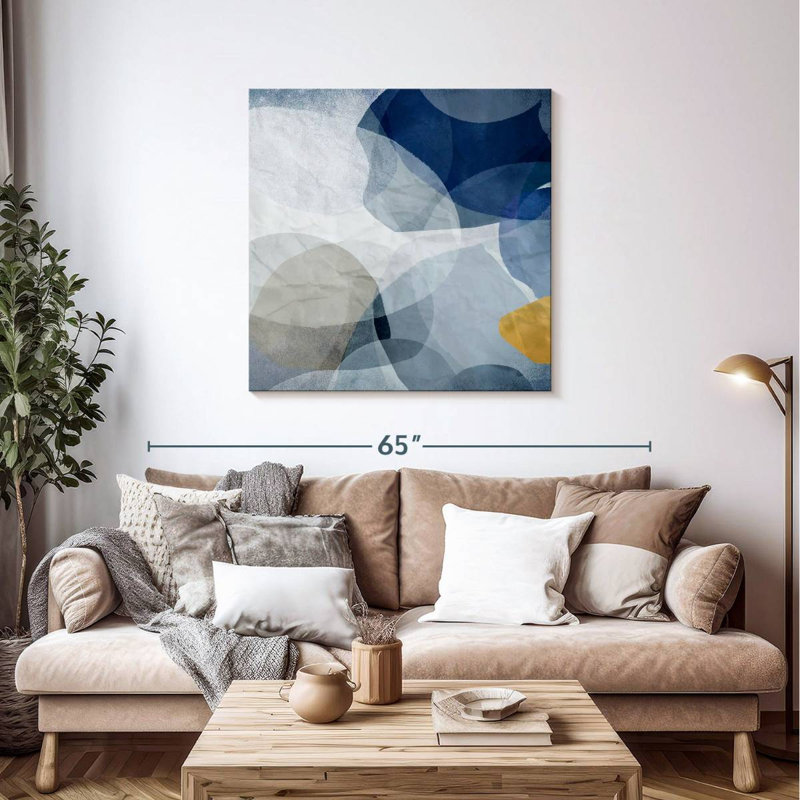 Blue Bubbles I, 39" H x 39" W