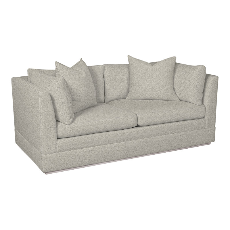 Thom Filicia Home 70.5'' Square Arm Loveseat, Dove Gray, Tuck Metal