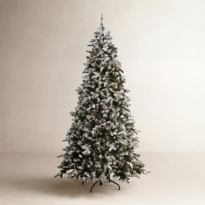The Holiday Aisle® Snowy Everest Fir Medium Tree with Clear Lights