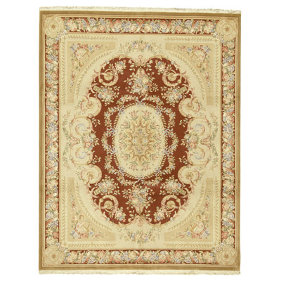 Handmade Silk and Wool Area Rug