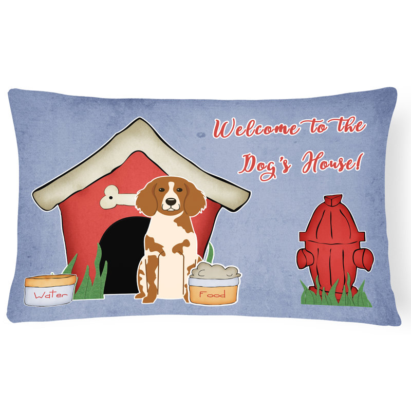Coussin lombaire bleu intérieur/extérieur moderne dog house
