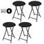 Tabourets de bar pliants Adenike - tabouret robuste de 18 pouces - capacité de 225 lb et sièges rembourrés-1618119081-1618119080