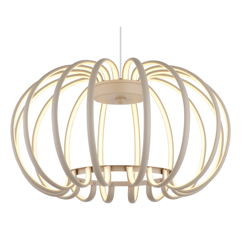 1 - Light LED Geometric Pendant, Natural