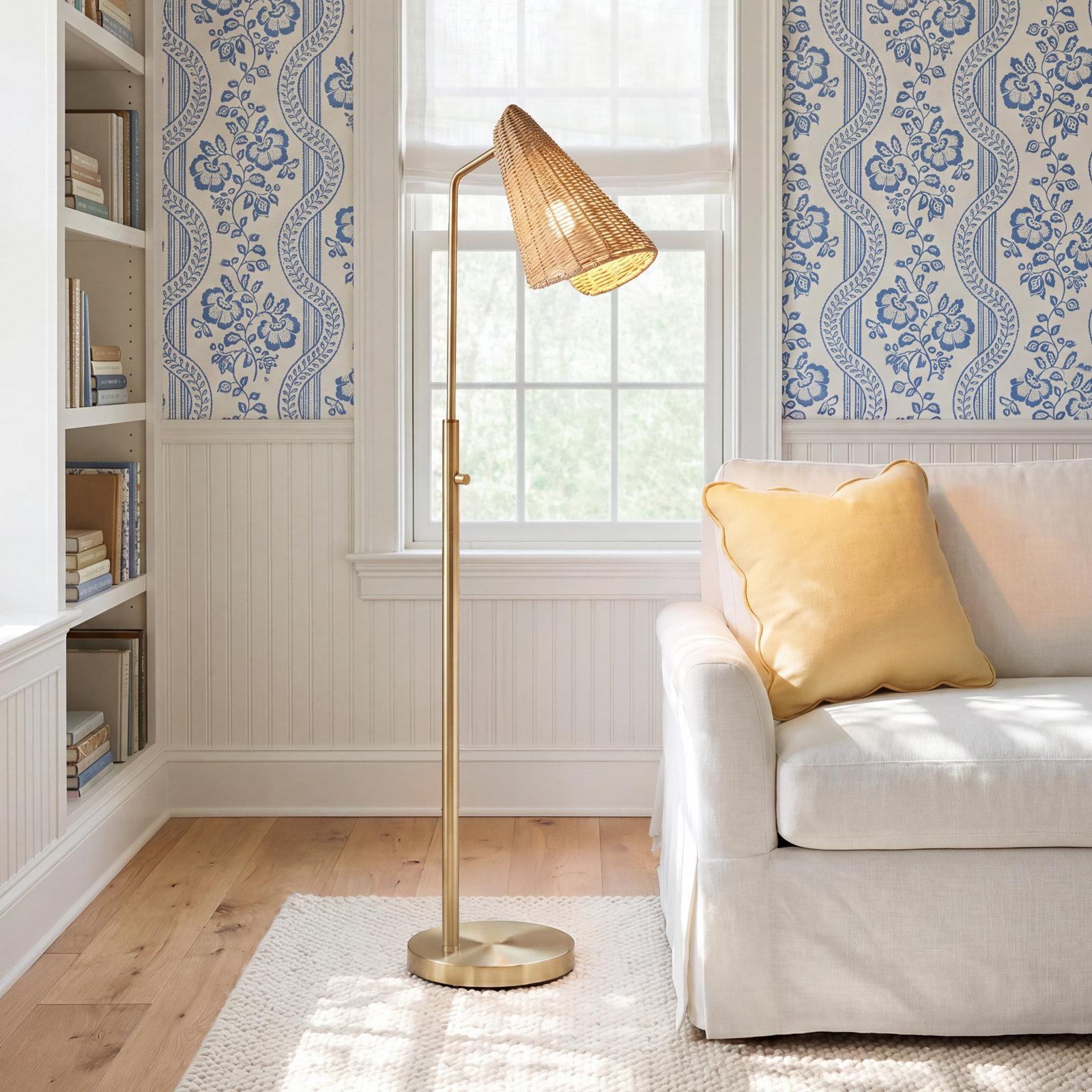 Pilsen 58'' Floor Lamp, Antique Brass